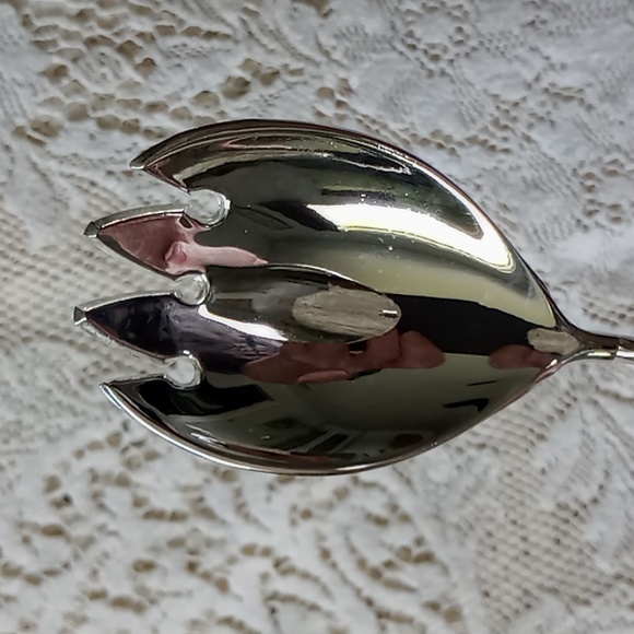Vintage Silverplate Tongs Ornate Scissor Style Salad Servers - Picture 5 of 9